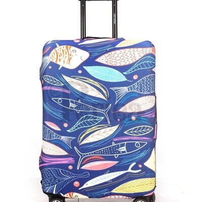 Periea Elasticated Luggage Cover - Fish 3 Sizes