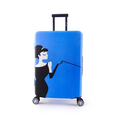 Housse de bagage élastiquée Periea - Blue Lady 4 tailles
