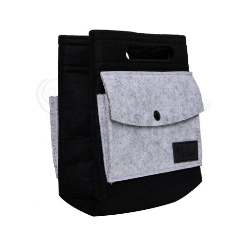 Periea Handbag Organiser – Aya Black & Grey (Small)