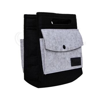 Organisateur de sac à main Periea - Aya noir et gris (petit) 2