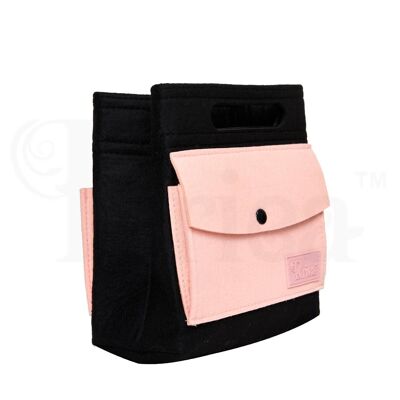 Periea Handbag Organiser – Aya Black & Blush (Small)