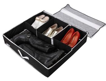 Periea Shoe Organizer - Boîte de rangement pour chaussures Sami Black avec base et côtés rigides 7