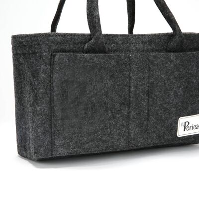 Periea Handbag Organiser – Roxy Grey Felt (Small)