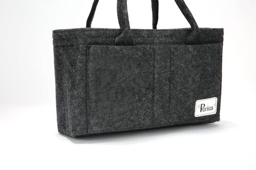 Periea Handbag Organiser – Roxy Grey Felt (Large)