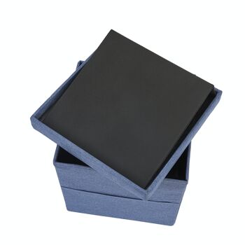 Periea Storage Organizer Ottoman avec boîte de rangement interne - Liv Laptop Ottoman Blue 7