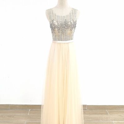 Champagne tulle ceremony dress