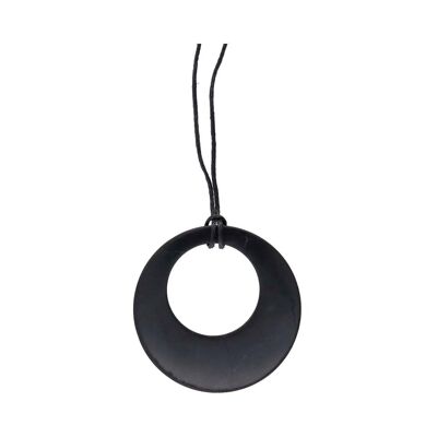 Pendentif percé de cercle de shungite