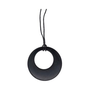 Pendentif percé de cercle de shungite 1