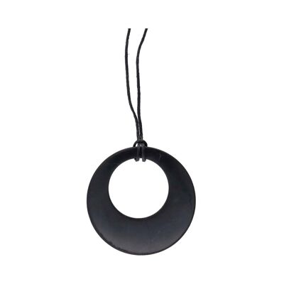 Shungite Circle Pierced Pendant