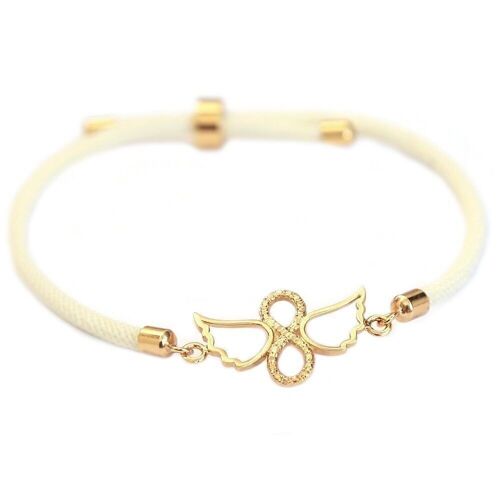 Armband infinity angel white