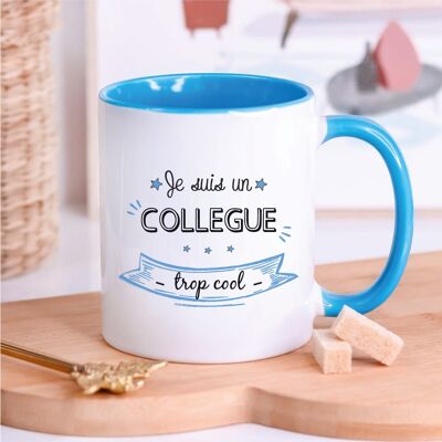 Taza azul Soy un COLEGA genial