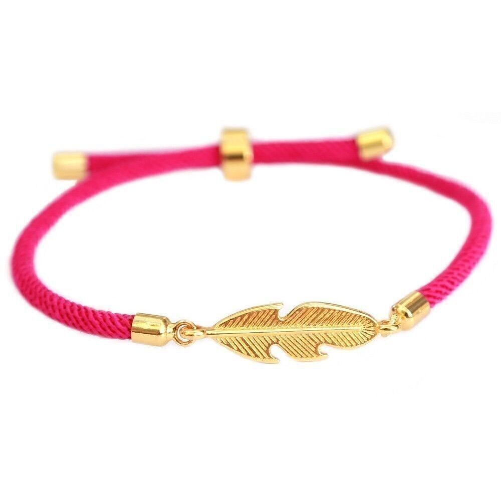 Pulsera pluma oro rosa