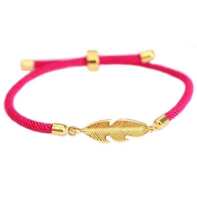 Armband feather pink gold