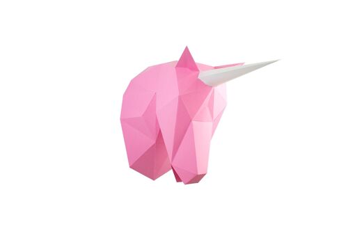 Licorne en papier 3d Rose