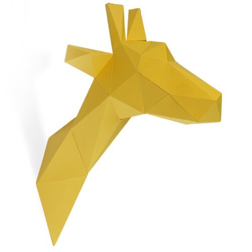 Girafe en papier 3d Jaune