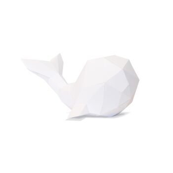 Baleine en papier 3d Blanc