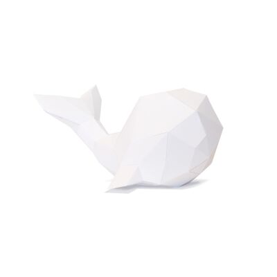 Balena di carta bianca 3d