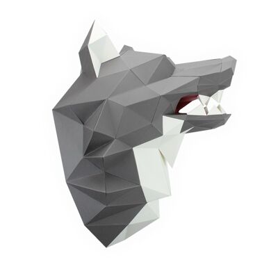 3d paper wolf
