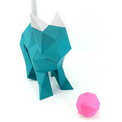 Paper cat Kitty RIVIERA BLUE