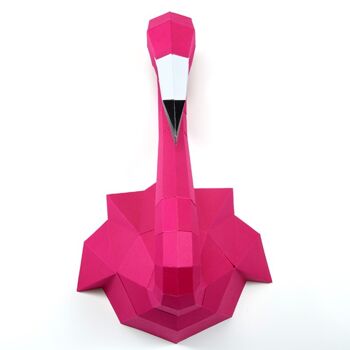 Flamant rose en papier 3D Rose 3