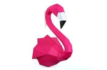 Flamant rose en papier 3D Rose 5