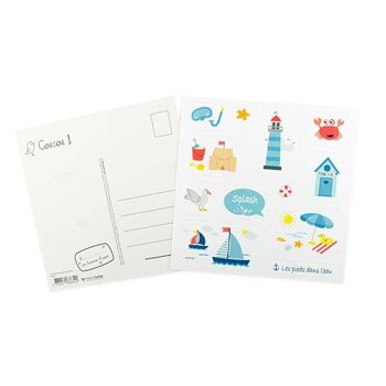 Carte anniversaire stickers Eau