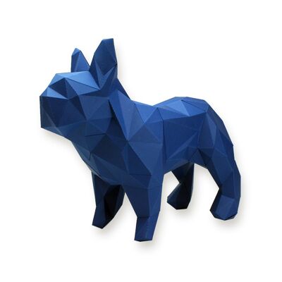Infraviolette 3D-Papierbulldogge