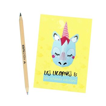 Carte Mini trophée Licorne