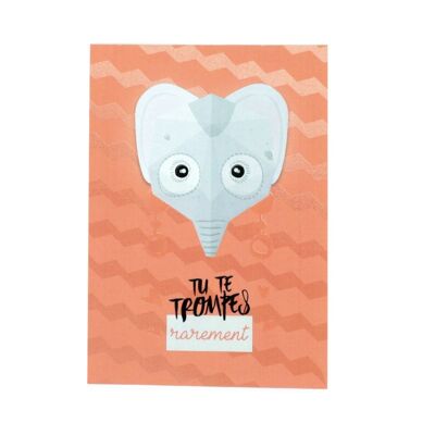 Póster mini trofeo de elefante