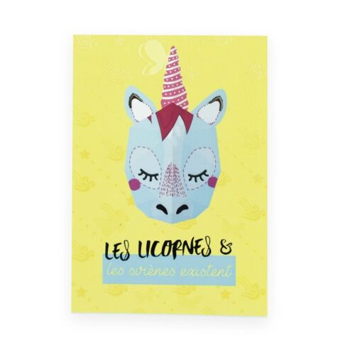 Affiche mini trophée Licorne