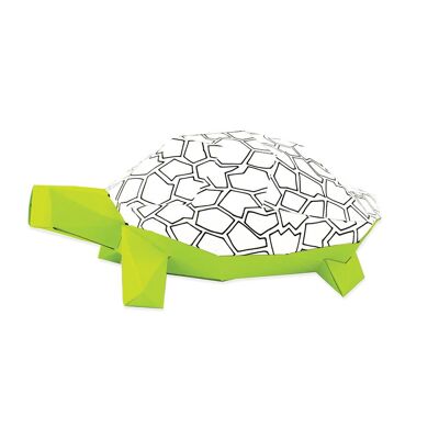 Tortue en papier 3D à colorier