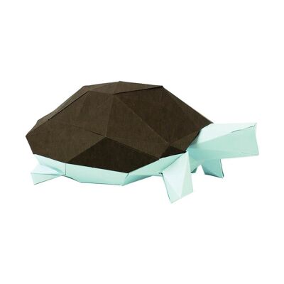 Brown / Chloro 3D-Papierschildkröte