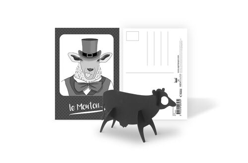 Carte postale animaux pulp Mouton