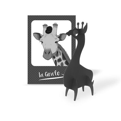 Tiermasse-Postkarte Giraffe
