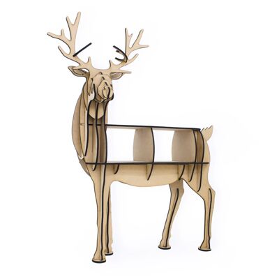 Deer wooden shelf 145 cm