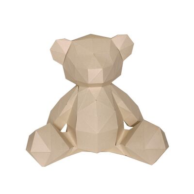 Orso di carta 3d naturale