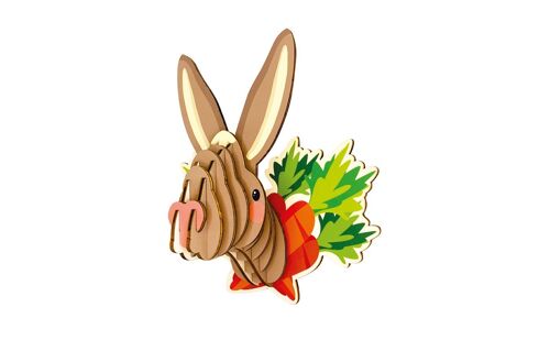 Trophée en bois Lapin des champs