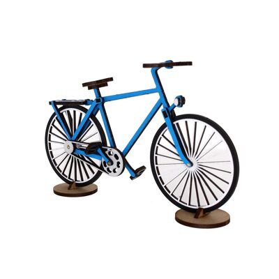 Bicicleta de madera Azul