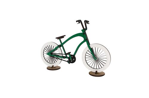 Velo en bois vert