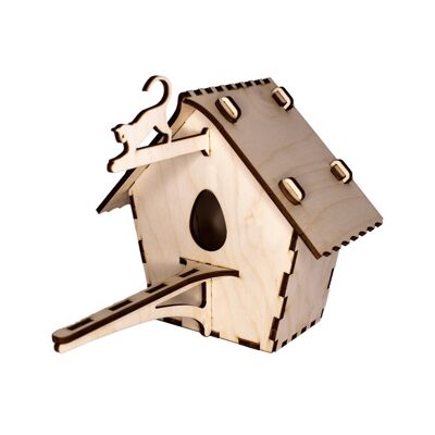 Cat wooden birdhouse