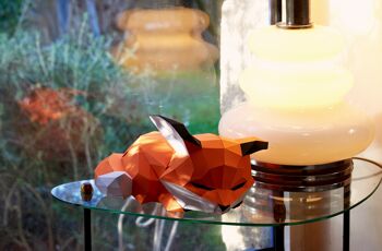 Petit renard couché en papier 3D 2