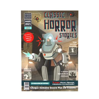 Horrorgeschichten-Roboter-Poster
