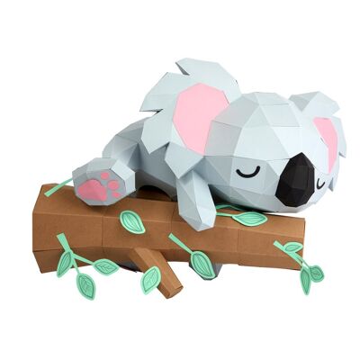 Koala en rama de papel 3D