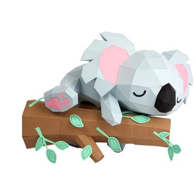Koala sur branche en papier 3D