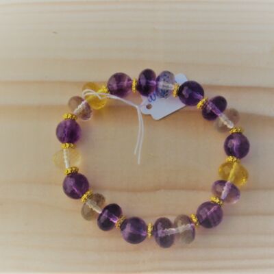 Gemstone bracelet made of amethyst and citrine