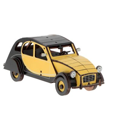 Yellow 2CV small car