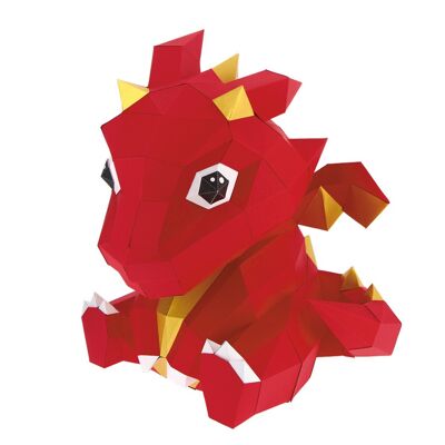 Pequeño dragón de papel 3D