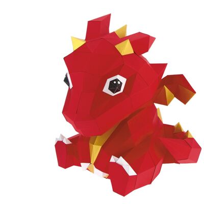 Petit dragon en papier 3D