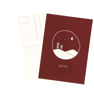 Cartes postales minimalistes Wild