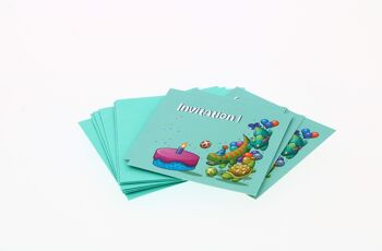 Cartons d'invitation anniversaire enfants Dinos